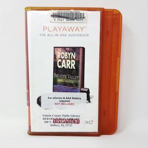 Paradise Valley by Robyn Carr Playaway Audiobook, Former Library Copy